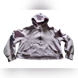 Pre-owned Lululemon Scuba Hoodie Sweatshirt Womens M/L  Blush Pink Half-zip